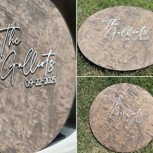 Last Name Established Sign | Family Name Wooden Sign | Custom Wood Sign | Anniversary Couple Gift | Personalized Gift For Couple