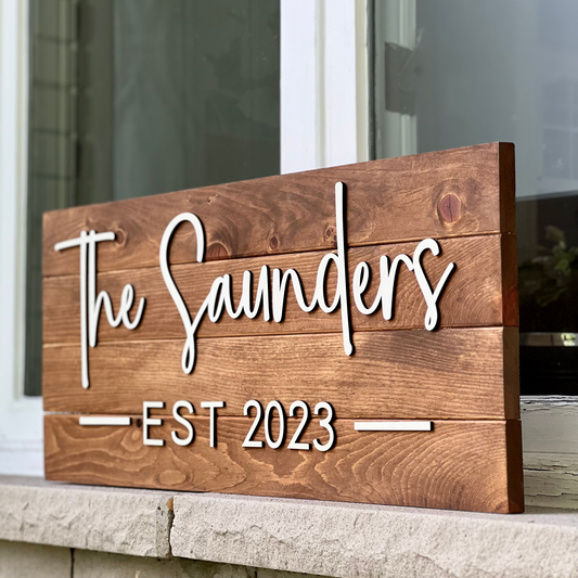 Custom Wood Sign, Personalized Pallet Wood Sign, Family Name Sign, Established Sign For Couples, Bridal Shower Gift, Last Name Sign