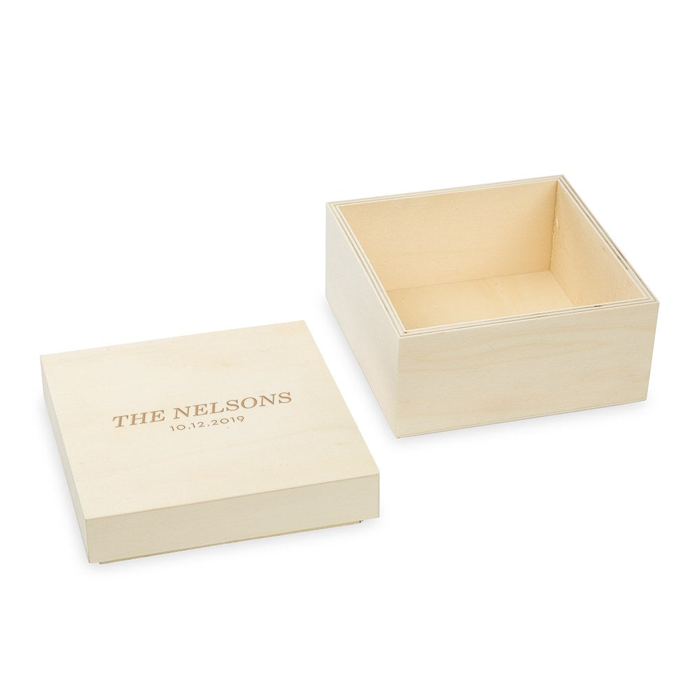 Personalized Wooden Keepsake Gift Box - Classic Font Etching - Vispro Designs