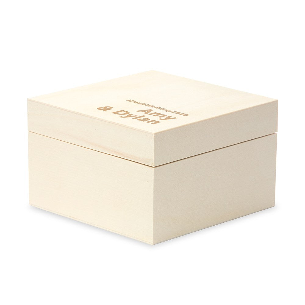 Personalized Wooden Keepsake Gift Box - Block Font Etching - Vispro Designs