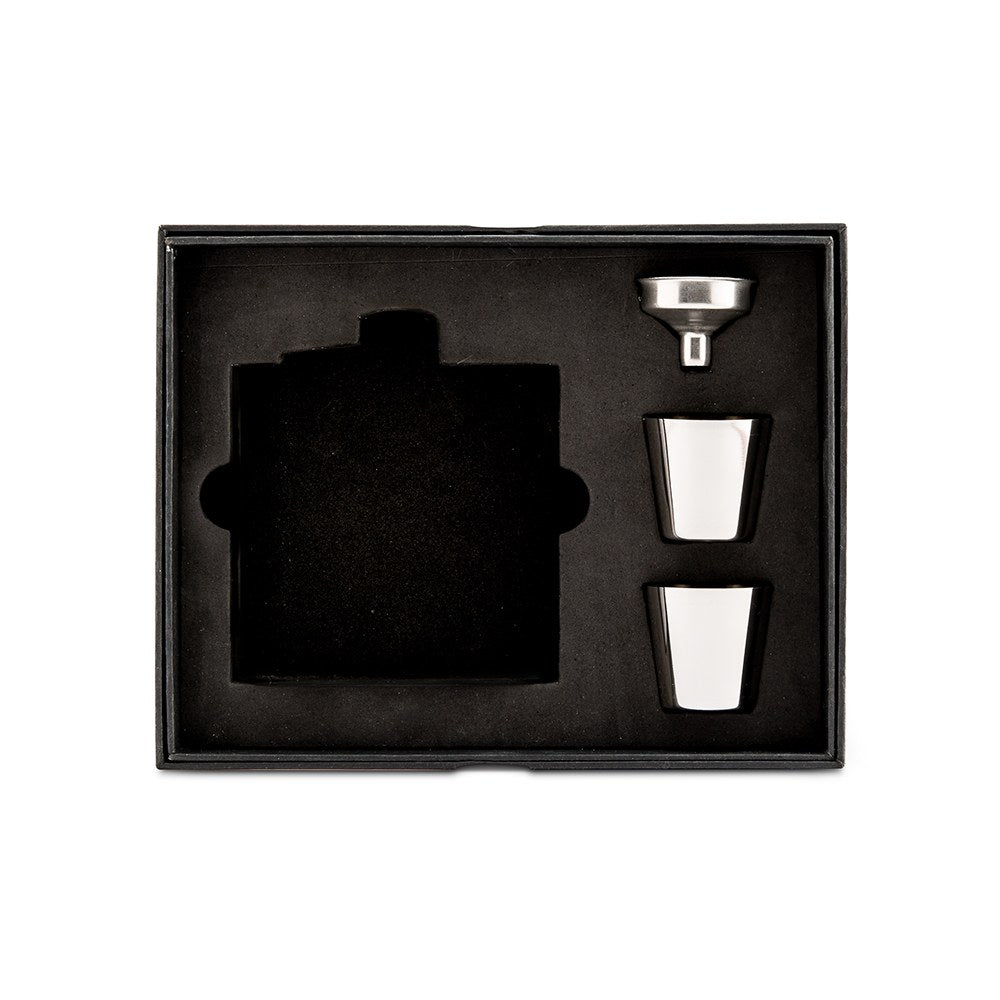 Personalized Engraved Black Hip Flask Wedding Gift - Go Outdoors Engraving - Vispro Designs