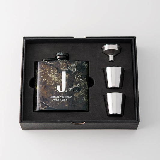 Custom Stainless Steel Camouflage Drinking Flask For Men - Vispro Designs
