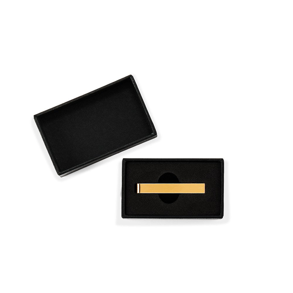Men’s Custom Engraved Stainless Steel Tie Bar - GOLD - Vispro Designs