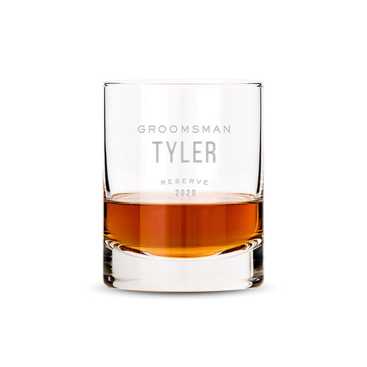 Personalized Whiskey Glass - Groomsman - Vispro Designs