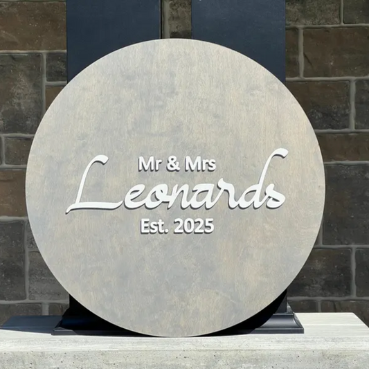 Last Name Established Sign | Family Name Wooden Sign | Custom Wood Sign | Anniversary Couple Gift | Personalized Gift For Couple