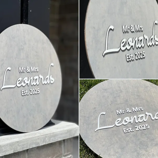 Last Name Established Sign | Family Name Wooden Sign | Custom Wood Sign | Anniversary Couple Gift | Personalized Gift For Couple