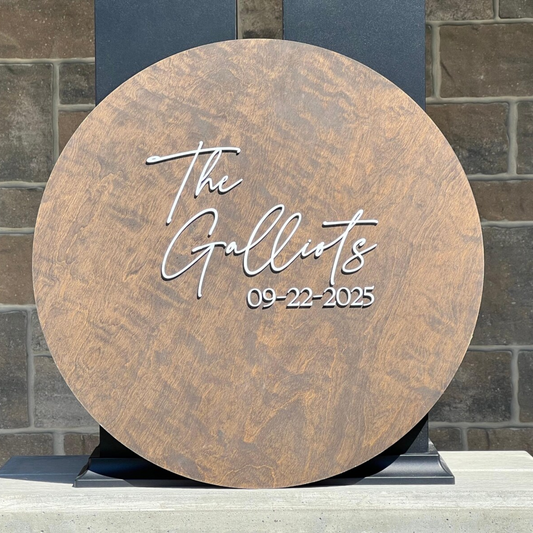 Last Name Established Sign | Family Name Wooden Sign | Custom Wood Sign | Anniversary Couple Gift | Personalized Gift For Couple