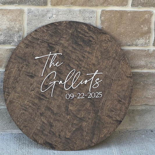 Last Name Established Sign | Family Name Wooden Sign | Custom Wood Sign | Anniversary Couple Gift | Personalized Gift For Couple