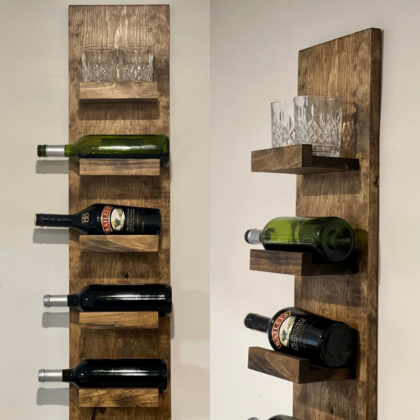 Wood Wine Rack | Wood Wine Wall Mounted | Wine Bottle Holder | Rustic Wine Rack | Wall Wine Rack