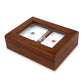Personalized 2-Deck Wood Box for Playing Cards with Engraved Lid