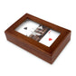Personalized 2-Deck Wood Box for Playing Cards with Engraved Lid