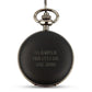 Personalized Matte Black Mechanical Pocket Watch & Fob