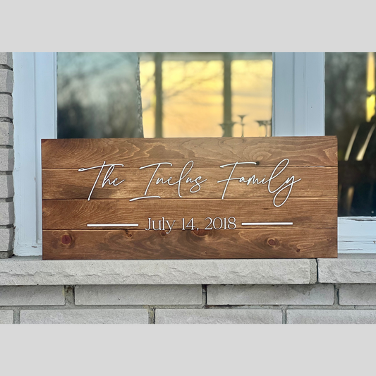 Custom Wood Sign, Personalized Pallet Wood Sign, Family Name Sign, Established Sign For Couples, Bridal Shower Gift, Last Name Sign