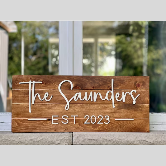 Custom Wood Sign, Personalized Pallet Wood Sign, Family Name Sign, Established Sign For Couples, Bridal Shower Gift, Last Name Sign