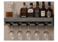 Handcrafted Wood Wine Rack | Rustic Wall Mounted Bar Shelf, Stemware Holder