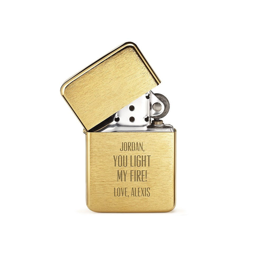 Custom Classic Metal Windproof Lighter - You Light My Fire Engraving - Vispro Designs