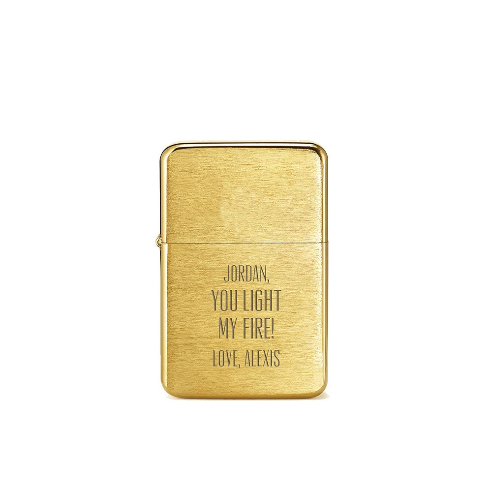 Custom Classic Metal Windproof Lighter - You Light My Fire Engraving - Vispro Designs