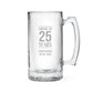 Personalized Large Glass Beer Mug – Cheers To The Years Engraving - Vispro Designs