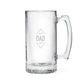 Personalized Large Glass Beer Mug – Best Dad Ever Engraving - Vispro Designs