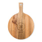 Personalized Wooden Round Cutting & Serving Board With Handle - Circle Monogram - Vispro Designs
