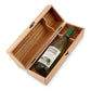 Custom Engraved Wooden Wine Gift Box With Lid - Happy Anniversary - Vispro Designs