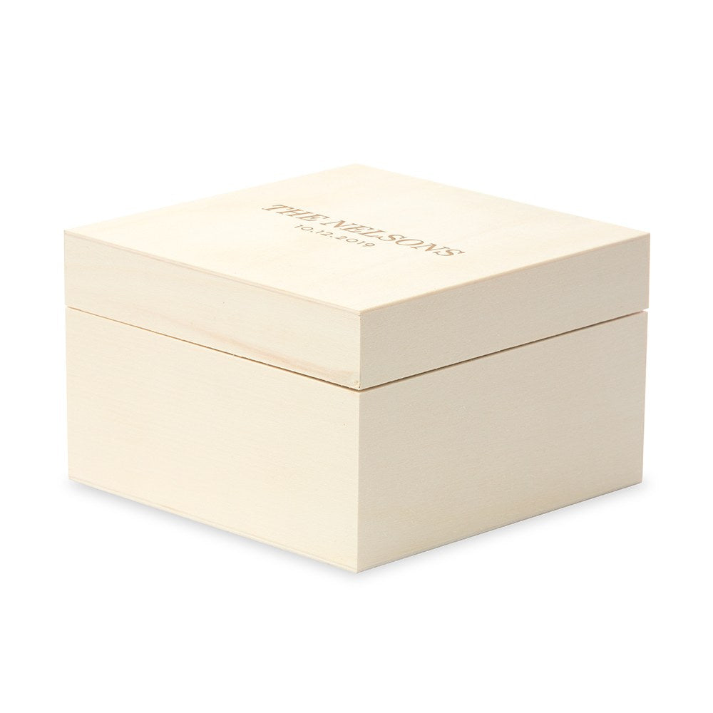 Personalized Wooden Keepsake Gift Box - Classic Font Etching - Vispro Designs
