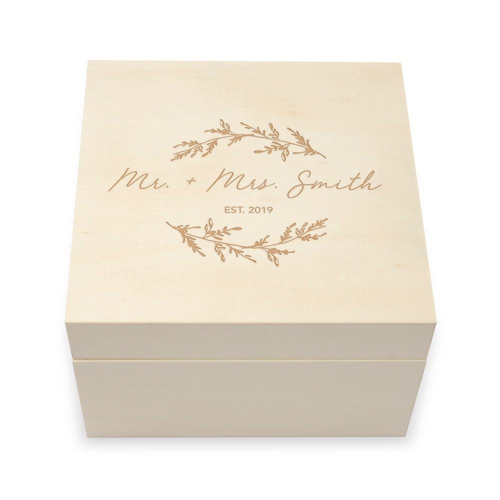 Personalized Wooden Keepsake Gift Box - Signature Script Etching - Vispro Designs