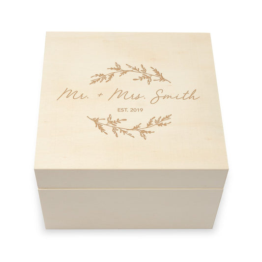 Personalized Wooden Keepsake Gift Box - Signature Script Etching - Vispro Designs