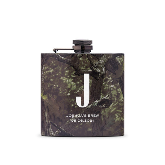 Custom Stainless Steel Camouflage Drinking Flask For Men - Vispro Designs