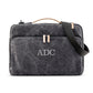 Personalized 17" Canvas Laptop Bag With Cross Strap - Black - Vispro Designs