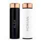 Personalized Stainless Steel Cylinder Travel Bottle - Contemporary Vertical - Vispro Designs