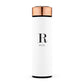 Personalized Stainless Steel Cylinder Travel Bottle - Modern Serif Initial - Vispro Designs
