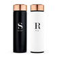 Personalized Stainless Steel Cylinder Travel Bottle - Modern Serif Initial - Vispro Designs