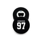 Custom Hockey Puck Bottle Opener Gift - Jersey Back - Vispro Designs