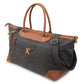 Large Personalized Canvas Weekender Travel Bag - Charcoal Grey - Vispro Designs