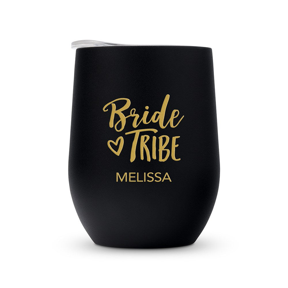 Personalized Stemless Travel Tumbler - Bride Tribe - Vispro Designs