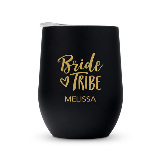 Personalized Stemless Travel Tumbler - Bride Tribe - Vispro Designs