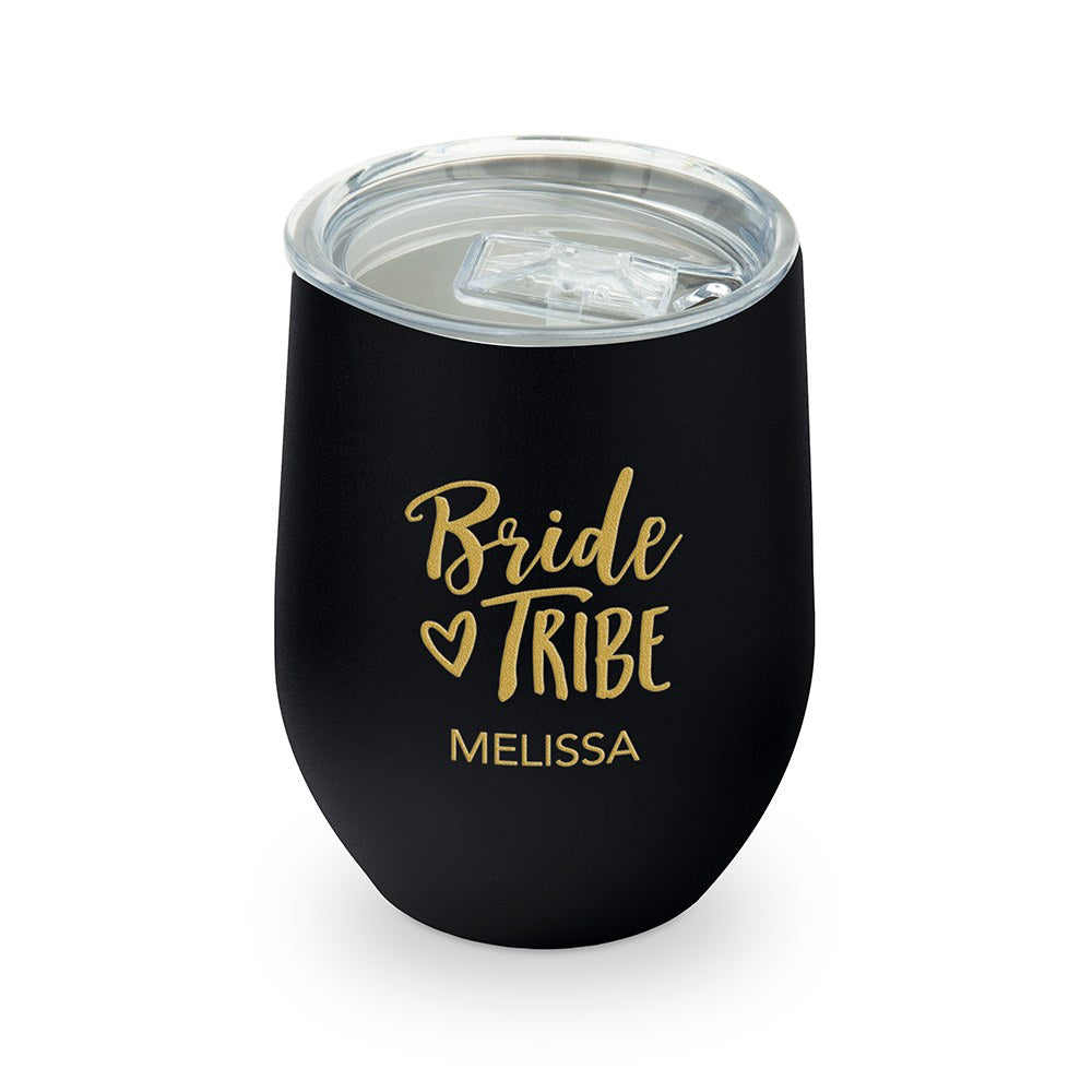 Personalized Stemless Travel Tumbler - Bride Tribe - Vispro Designs