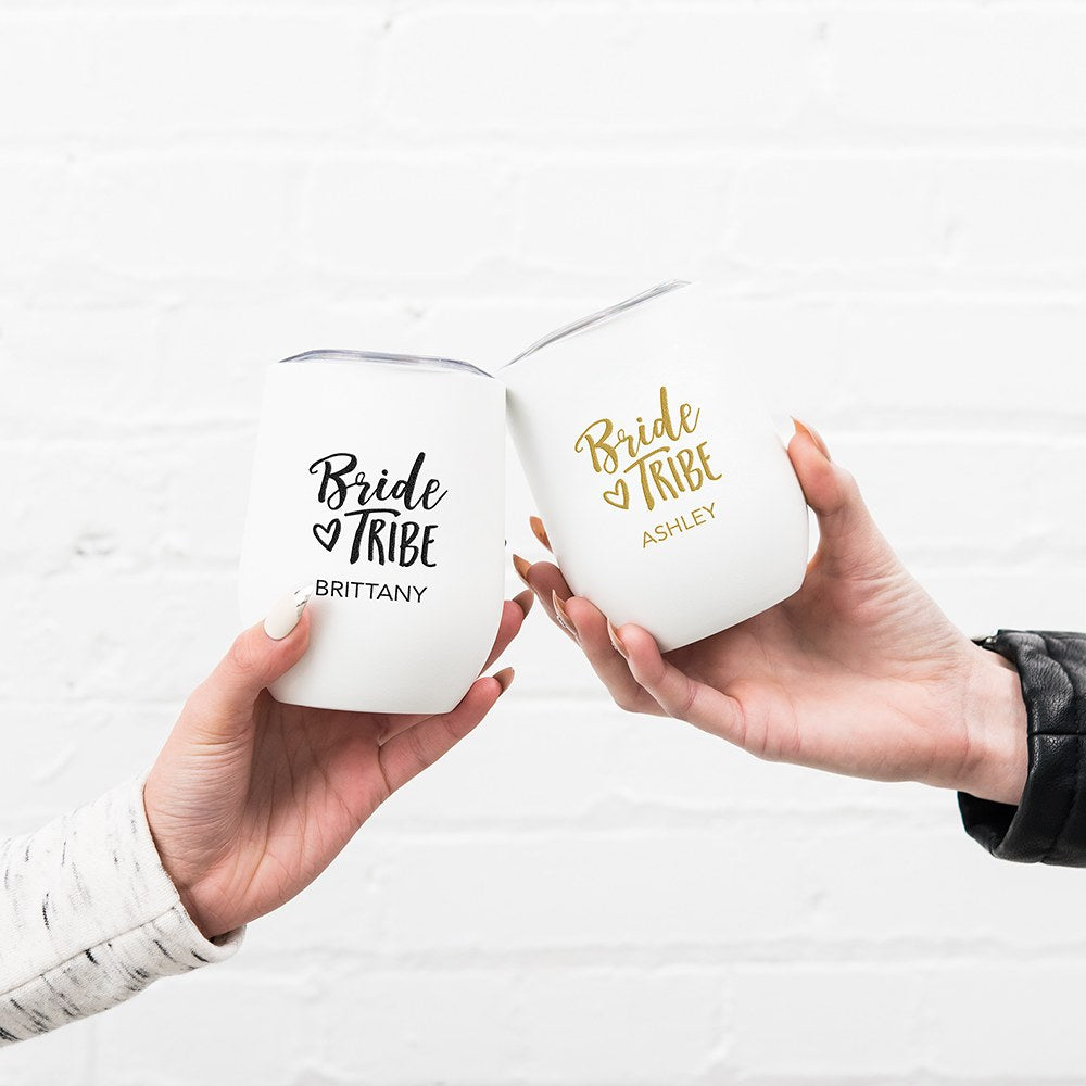 Personalized Stemless Travel Tumbler - Bride Tribe - Vispro Designs