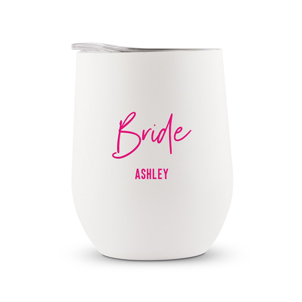 Personalized Stemless Travel Tumbler - The Bride - Vispro Designs