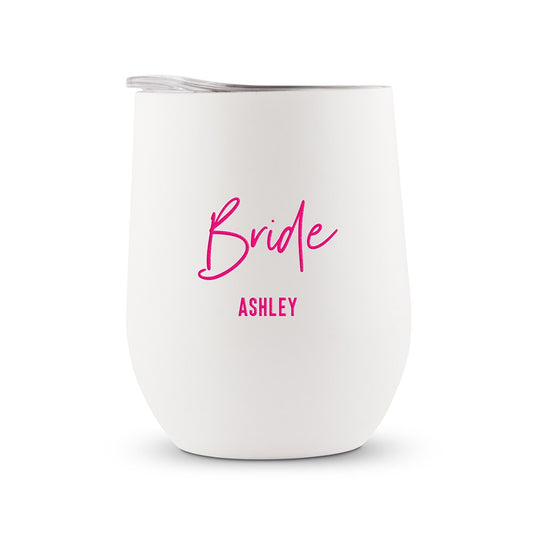 Personalized Stemless Travel Tumbler - The Bride - Vispro Designs