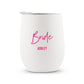 Personalized Stemless Travel Tumbler - The Bride - Vispro Designs