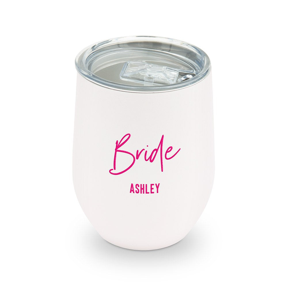 Personalized Stemless Travel Tumbler - The Bride - Vispro Designs