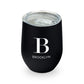 Personalized Stemless Travel Tumbler - Modern Serif Initial - Vispro Designs