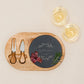 Personalized Wood & Slate Serving Board Set | Charcuterie Board | Custom Serving Board - Vispro Designs