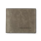 Men’s Custom Engraved Gray Faux Leather Wallet - Serif Font - Vispro Designs