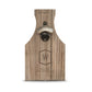 Personalized Wooden Beer Bottle Caddy With Opener - Geo Monogram - Vispro Designs