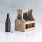 Wood Beer Bottle Caddy With Opener - Save Water Drink Beer - Vispro Designs