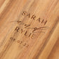 Personalized Wooden Paddle Cutting & Serving Board With Handle - Modern Couple - Vispro Designs