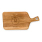 Personalized Wooden Paddle Cutting & Serving Board With Handle - Circle Monogram - Vispro Designs